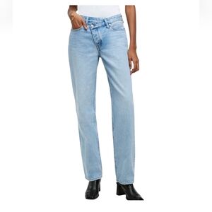 MADEWELL The Low-Slung Straight Jeans Size 29 Sevilla Light Wash Button Fly